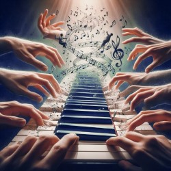 Cirque du Piano – 1 Piano, 3 Pianists, 6 Hands, 30 Fingers!