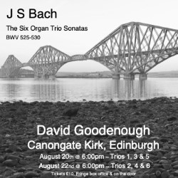 J S Bach – The Six Organ Trio Sonatas